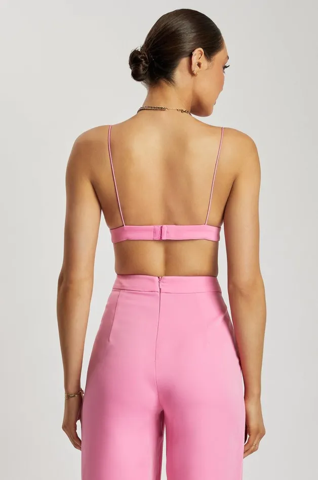 Meshki Crop Tops Women Cynthia Triangle Bralette 8211 Pink Pink Meshki Crop Tops Women Cynthia Triangle Bralette 8211 Pink Pink