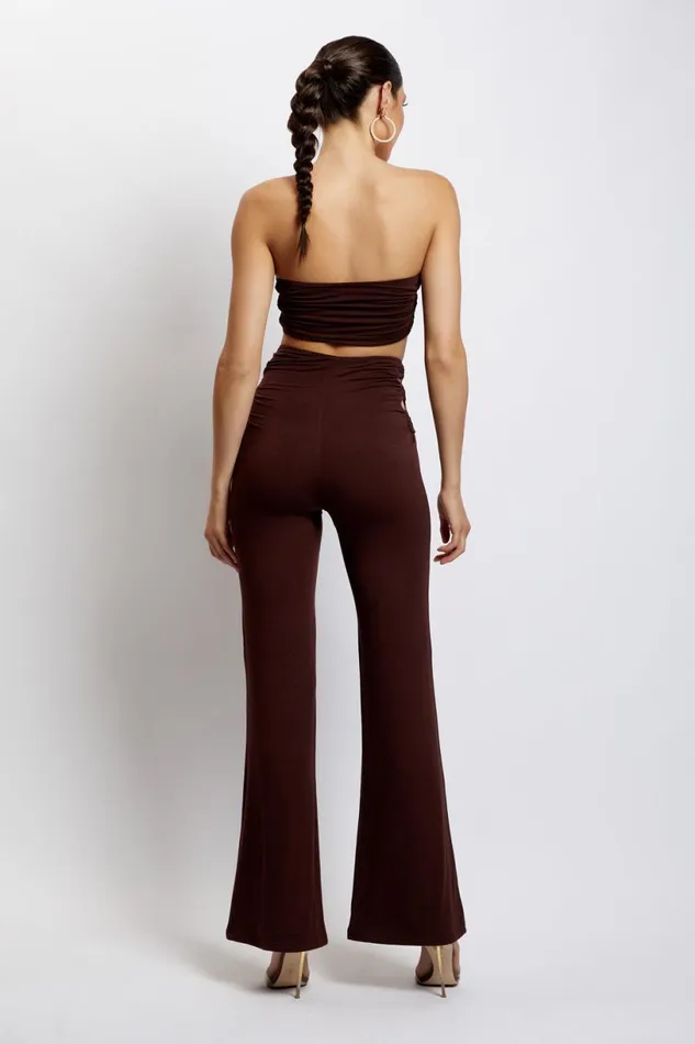 Meshki Crop Tops Women Eleanor Tie Up Side Bandeau 8211 Chocolate Chocolate Meshki Crop Tops Women Eleanor Tie Up Side Bandeau 8211 Chocolate Chocolate