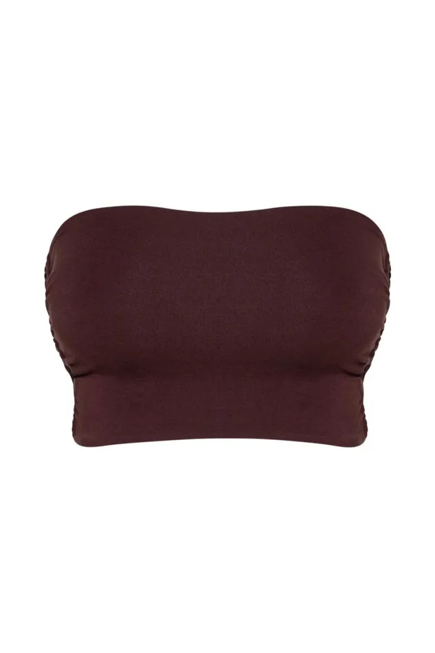 Meshki Crop Tops Women Eleanor Tie Up Side Bandeau 8211 Chocolate Chocolate Meshki Crop Tops Women Eleanor Tie Up Side Bandeau 8211 Chocolate Chocolate