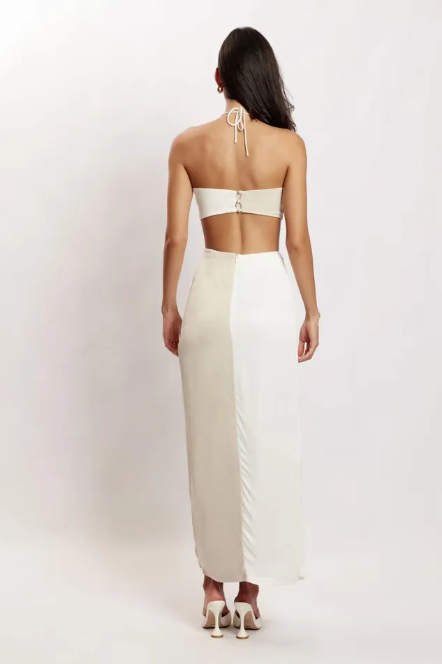 Meshki Crop Tops Women Frankie Two Tone Satin Bandeau 8211 Multi Bone Multibone Meshki Crop Tops Women Frankie Two Tone Satin Bandeau 8211 Multi Bone Multibone