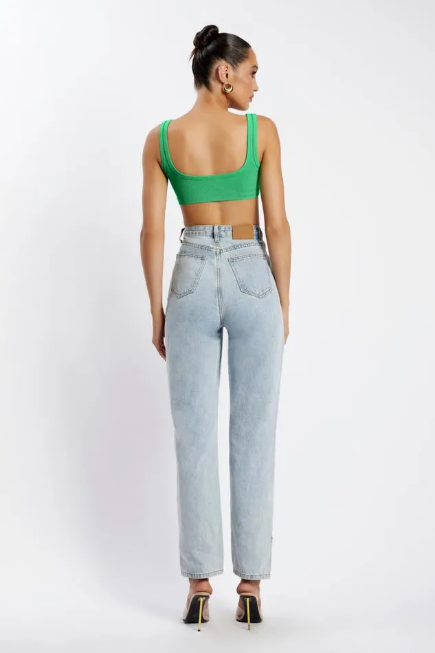 Meshki Crop Tops Women Jackie Scoop Neck Crop Top 8211 Bright Green Bright Green Meshki Crop Tops Women Jackie Scoop Neck Crop Top 8211 Bright Green Bright Green