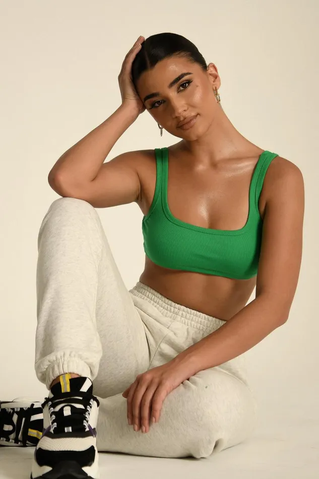 Meshki Crop Tops Women Jackie Scoop Neck Crop Top 8211 Bright Green Bright Green Meshki Crop Tops Women Jackie Scoop Neck Crop Top 8211 Bright Green Bright Green