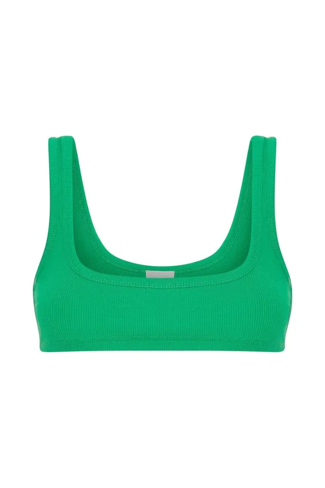 Meshki Crop Tops Women Jackie Scoop Neck Crop Top 8211 Bright Green Bright Green Meshki Crop Tops Women Jackie Scoop Neck Crop Top 8211 Bright Green Bright Green