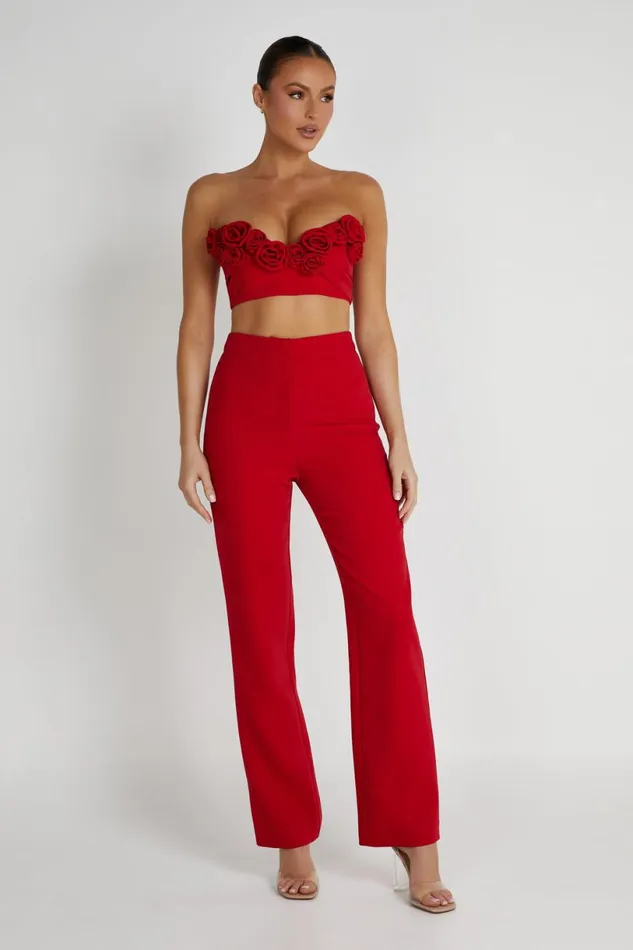 Meshki Crop Tops Women Paloma Rose Crop Top 8211 Red Red