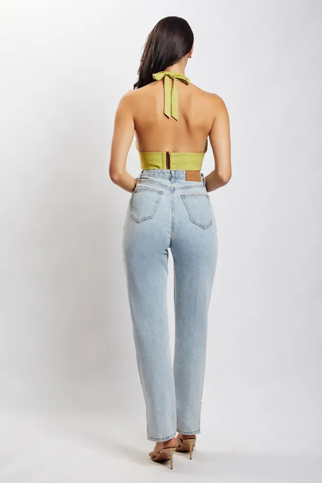 Meshki Crop Tops Women Piper Halter Neck Linen Crop Top 8211 Apple Apple Meshki Crop Tops Women Piper Halter Neck Linen Crop Top 8211 Apple Apple