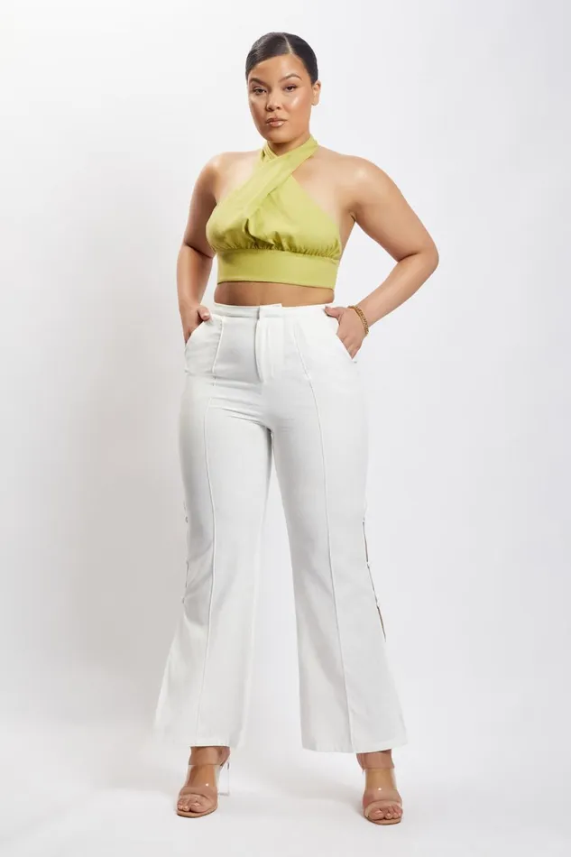 Meshki Crop Tops Women Piper Halter Neck Linen Crop Top 8211 Apple Apple Meshki Crop Tops Women Piper Halter Neck Linen Crop Top 8211 Apple Apple