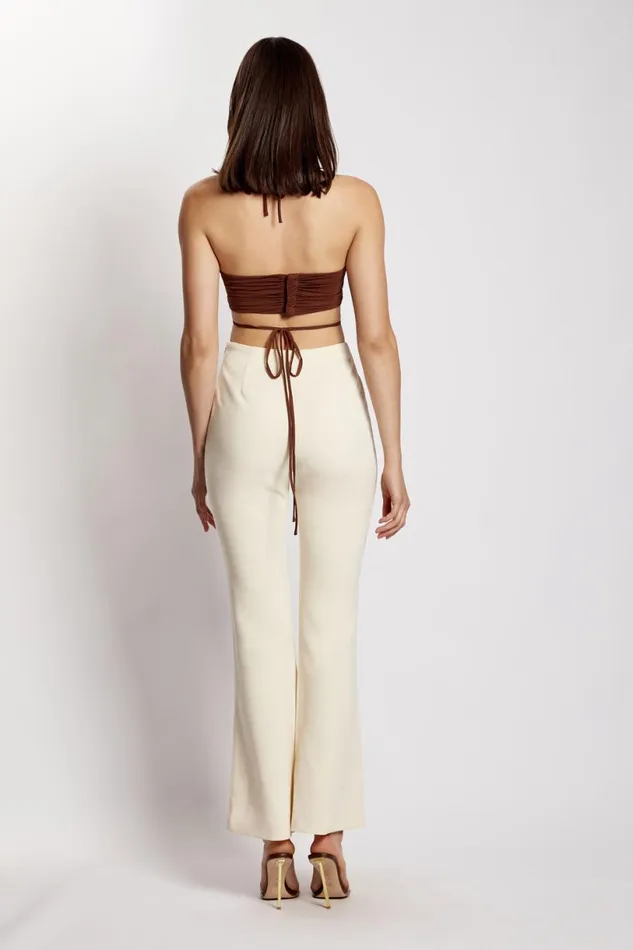 Meshki Crop Tops Women Sabrina Ruched Halter Crop Top 8211 Chocolate Chocolate Meshki Crop Tops Women Sabrina Ruched Halter Crop Top 8211 Chocolate Chocolate