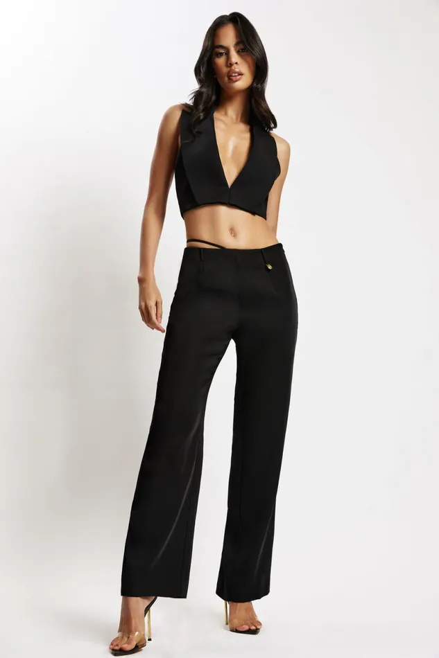 Meshki Crop Tops Women Semara Cropped Waistcoat 8211 Black Black Meshki Crop Tops Women Semara Cropped Waistcoat 8211 Black Black