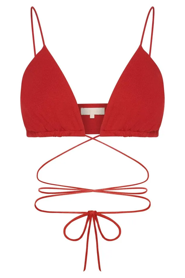 Meshki Crop Tops Women Suzie Triangle Bralette 8211 Chilli Pepper Chillipepper Meshki Crop Tops Women Suzie Triangle Bralette 8211 Chilli Pepper Chillipepper