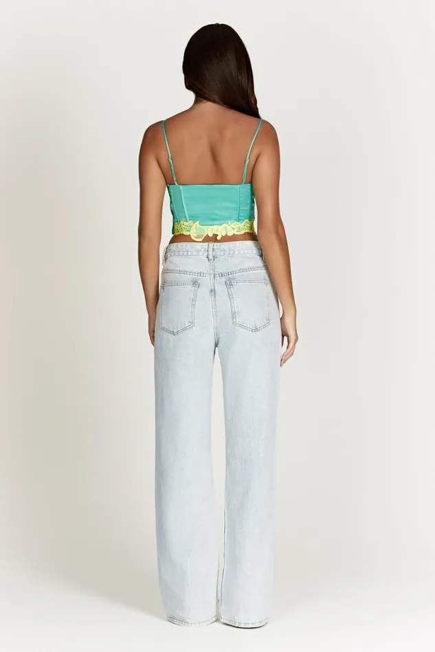 Meshki Crop Tops Women Tatiana Corset Top With Lace 8211 Mint Mint Meshki Crop Tops Women Tatiana Corset Top With Lace 8211 Mint Mint
