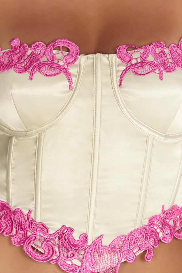 Meshki Crop Tops Women Tatiana Corset Top With Lace 8211 Nude Nude Meshki Crop Tops Women Tatiana Corset Top With Lace 8211 Nude Nude