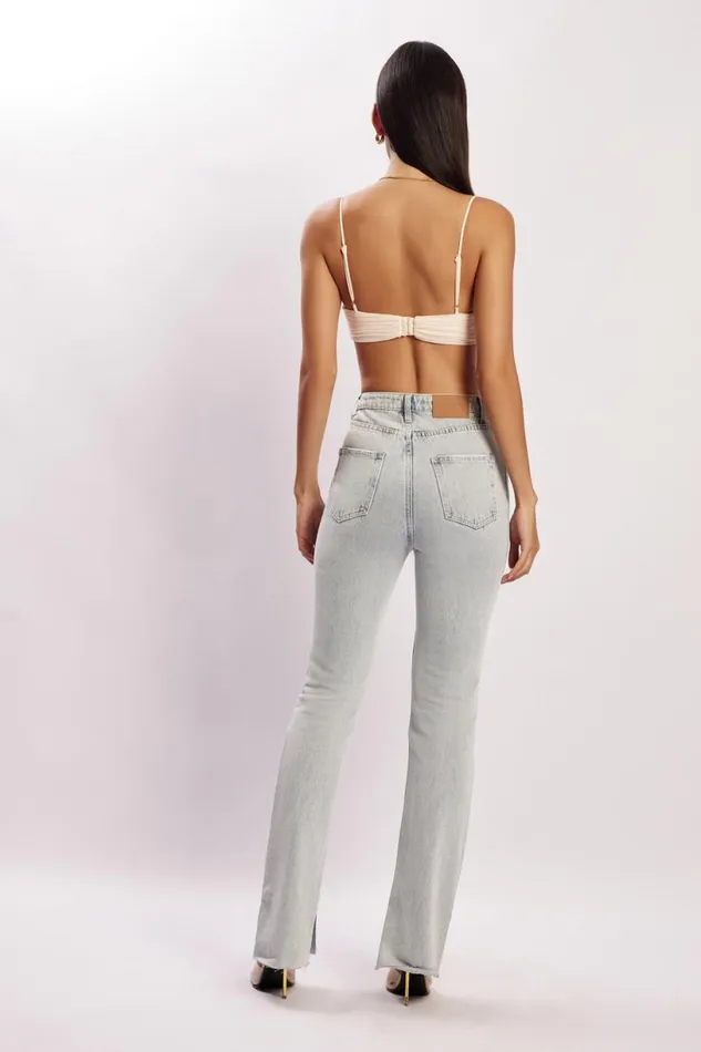 Meshki Crop Tops Women Tessa Mesh Ruched Cup Bralette 8211 Cream Cream Meshki Crop Tops Women Tessa Mesh Ruched Cup Bralette 8211 Cream Cream