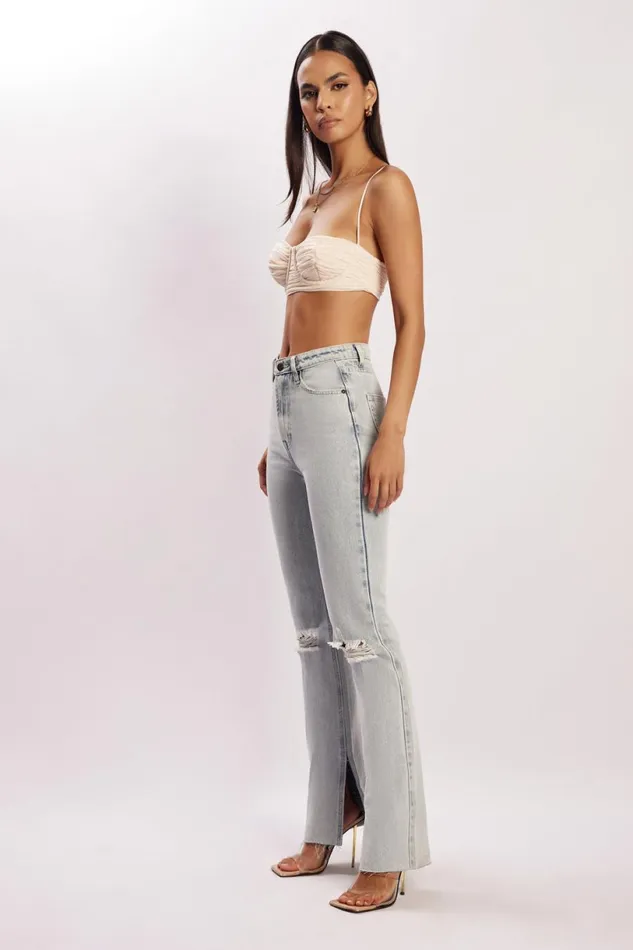 Meshki Crop Tops Women Tessa Mesh Ruched Cup Bralette 8211 Cream Cream Meshki Crop Tops Women Tessa Mesh Ruched Cup Bralette 8211 Cream Cream
