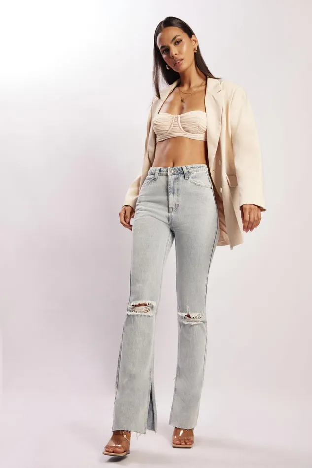 Meshki Crop Tops Women Tessa Mesh Ruched Cup Bralette 8211 Cream Cream Meshki Crop Tops Women Tessa Mesh Ruched Cup Bralette 8211 Cream Cream