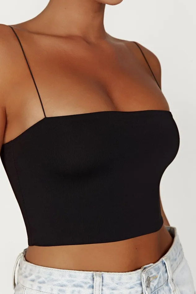 Meshki Crop Tops Women Yvonne Cami Crop Top 8211 Black Black