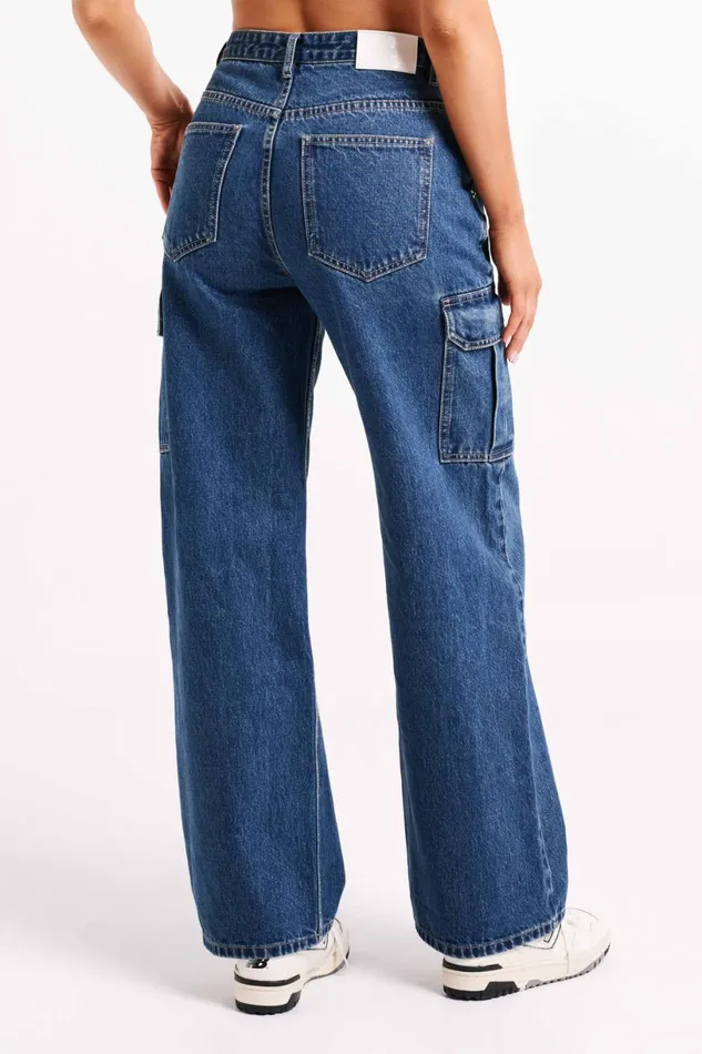 Meshki Denim Women Jagger Relaxed Denim Jean 8211 Dark Blue Darkblue