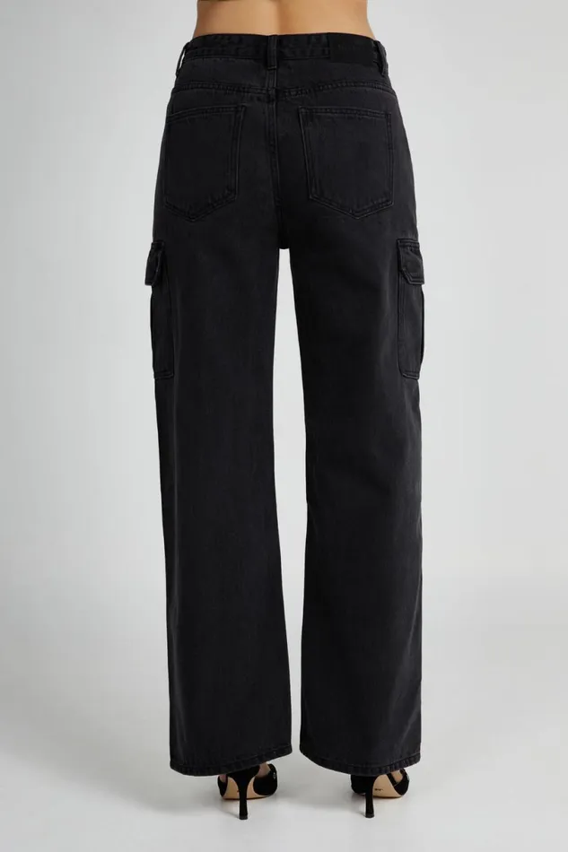 Meshki Denim Women Jagger Relaxed Denim Jean 8211 Washed Black Washedblack