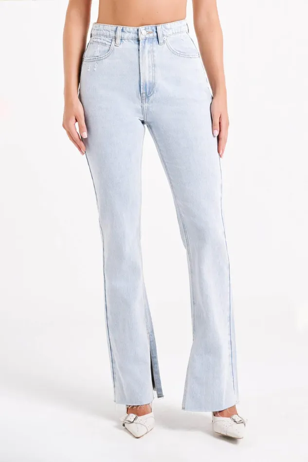 Meshki Denim Women Lauren Straight Leg Jeans 8211 Light Blue Lightblue