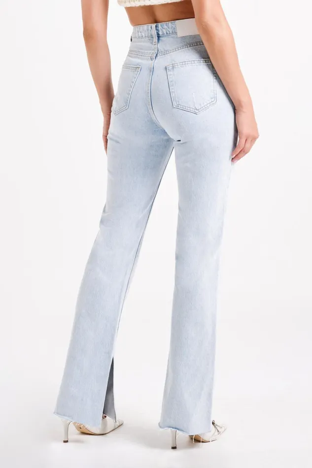Meshki Denim Women Lauren Straight Leg Jeans 8211 Light Blue Lightblue Meshki Denim Women Lauren Straight Leg Jeans 8211 Light Blue Lightblue