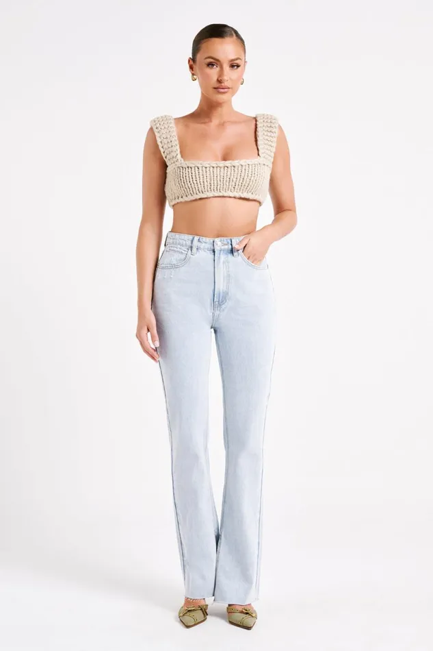 Meshki Denim Women Lauren Straight Leg Jeans 8211 Light Blue Lightblue Meshki Denim Women Lauren Straight Leg Jeans 8211 Light Blue Lightblue