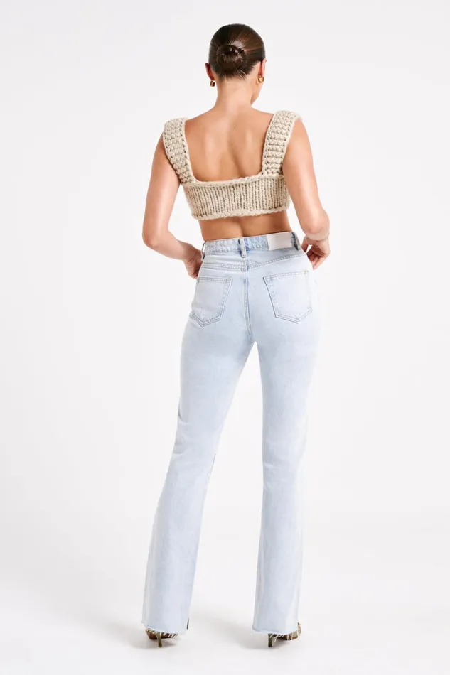 Meshki Denim Women Lauren Straight Leg Jeans 8211 Light Blue Lightblue Meshki Denim Women Lauren Straight Leg Jeans 8211 Light Blue Lightblue
