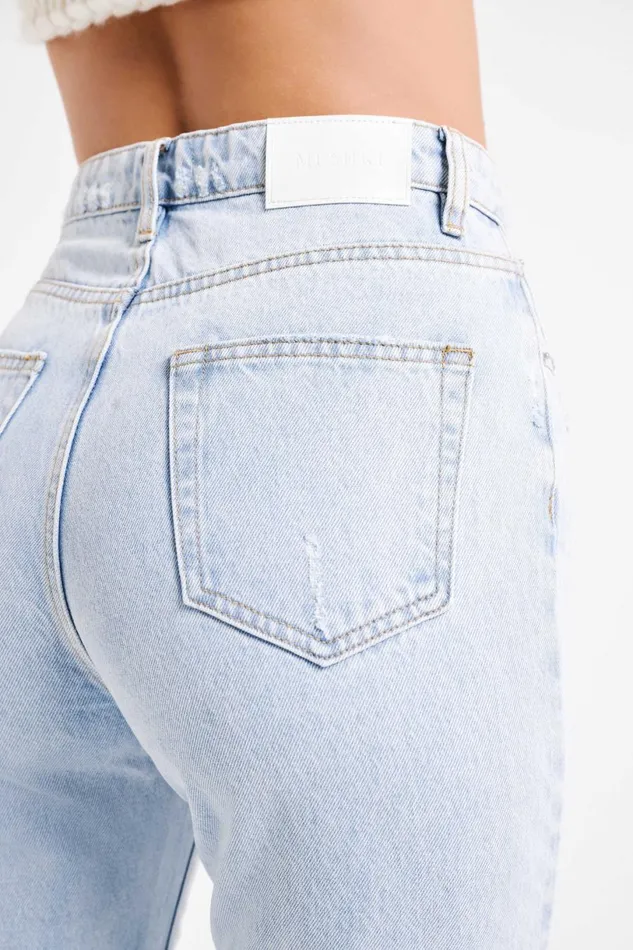 Meshki Denim Women Lauren Straight Leg Jeans 8211 Light Blue Lightblue Meshki Denim Women Lauren Straight Leg Jeans 8211 Light Blue Lightblue