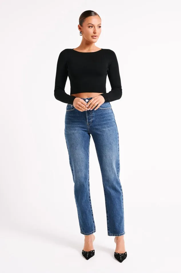 Meshki Denim Women Mattea Denim Jeans 8211 Dark Blue Darkblue