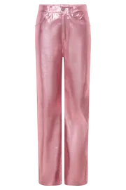 Meshki Denim Women Minnie Metallic Straight Jean 8211 Metallic Pink Metallicpink