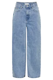 Meshki Denim Women Raven Baggy Jeans 8211 Mid Blue Wash Midbluewash