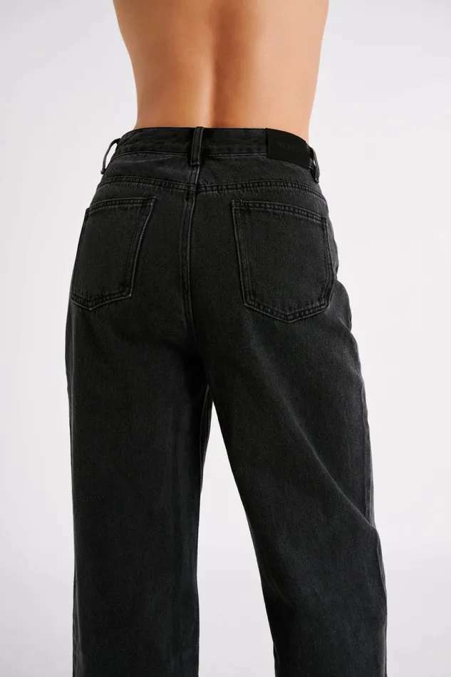 Meshki Denim Women Raven Baggy Jeans 8211 Washed Black Washedblack Meshki Denim Women Raven Baggy Jeans 8211 Washed Black Washedblack