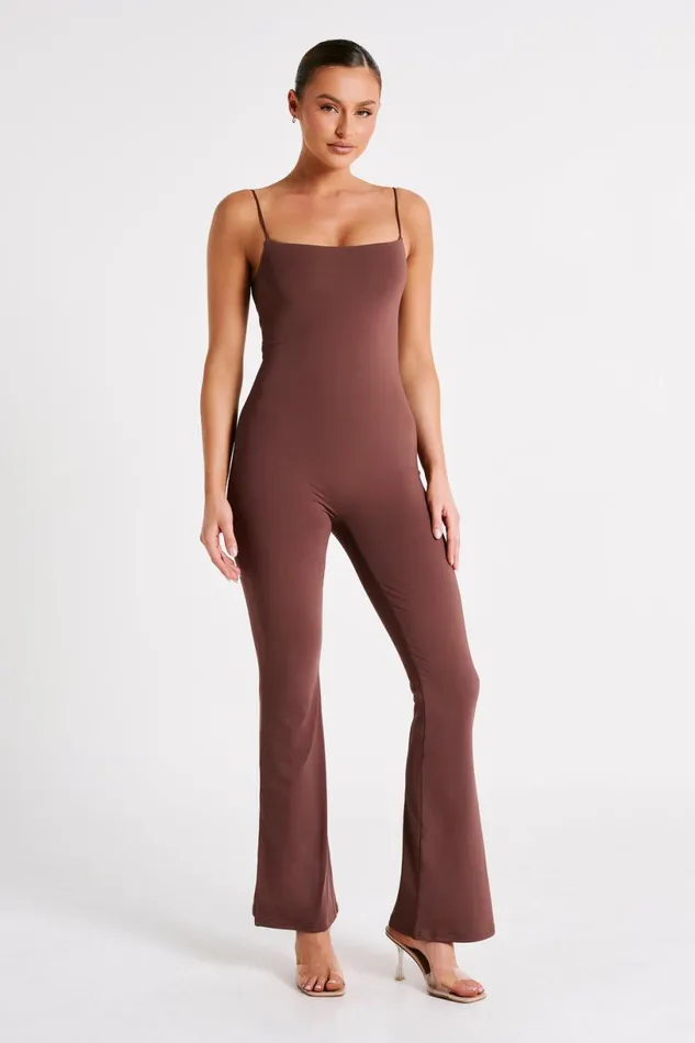 Meshki Jumpsuits and Rompers Women Adelaide Recycled Nylon Jumpsuit 8211 Mocha Mocha Meshki Jumpsuits and Rompers Women Adelaide Recycled Nylon Jumpsuit 8211 Mocha Mocha