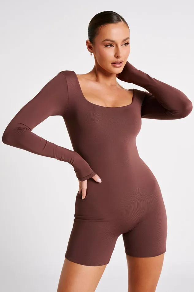 Meshki Jumpsuits and Rompers Women Oakley Recycled Nylon Long Sleeve Playsuit 8211 Mocha Mocha Meshki Jumpsuits and Rompers Women Oakley Recycled Nylon Long Sleeve Playsuit 8211 Mocha Mocha