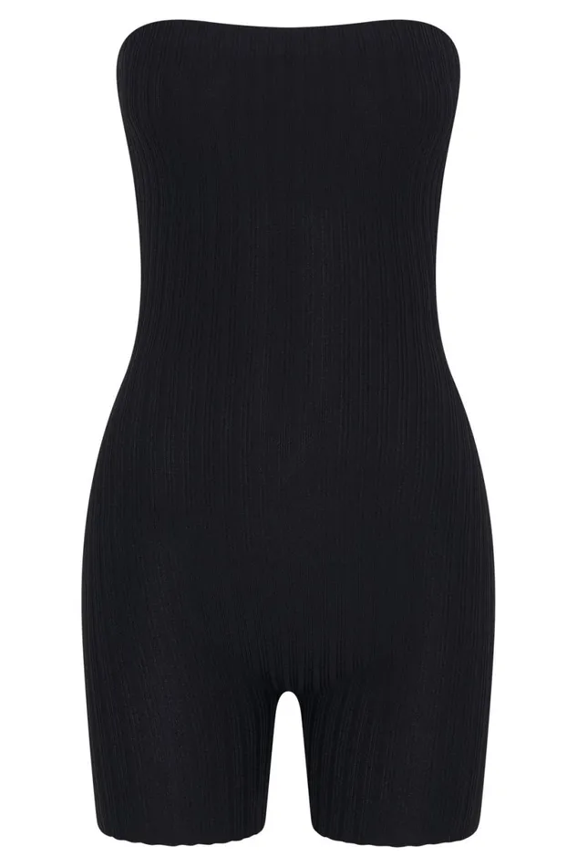 Meshki Maternity Dresses Women Ginny Strapless Knitted Playsuit 8211 Black Black Meshki Maternity Dresses Women Ginny Strapless Knitted Playsuit 8211 Black Black