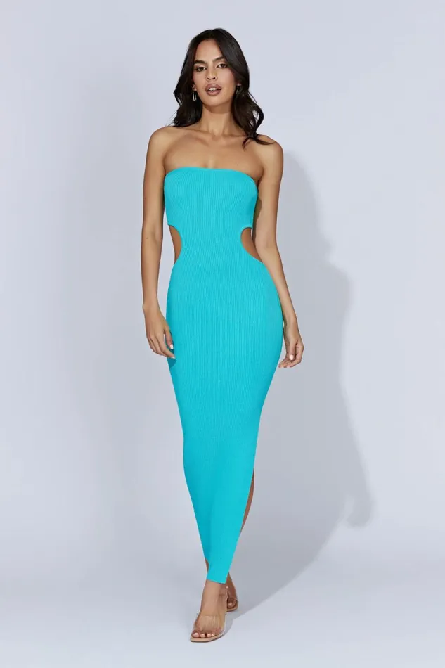 Meshki Maternity Dresses Women Kori Knit Bandeau Maxi Dress 8211 Aquamarine Aquamarine Meshki Maternity Dresses Women Kori Knit Bandeau Maxi Dress 8211 Aquamarine Aquamarine
