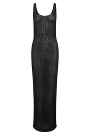 Meshki Maxi Dresses Women Abbey Ladder Knit Cowl Maxi Dress 8211 Black Black