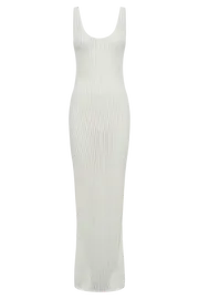 Meshki Maxi Dresses Women Abbey Ladder Knit Cowl Maxi Dress 8211 White White