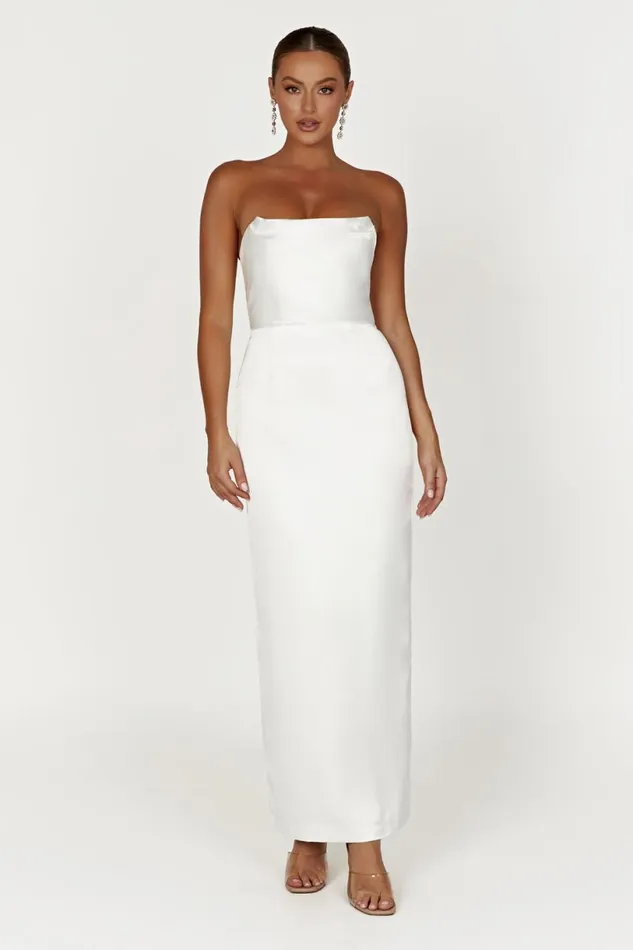 Meshki Maxi Dresses Women Alanis Strapless Maxi Dress 8211 White White