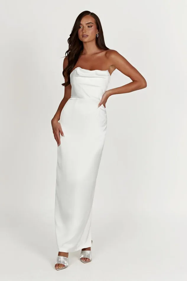 Meshki Maxi Dresses Women Alanis Strapless Maxi Dress 8211 White White