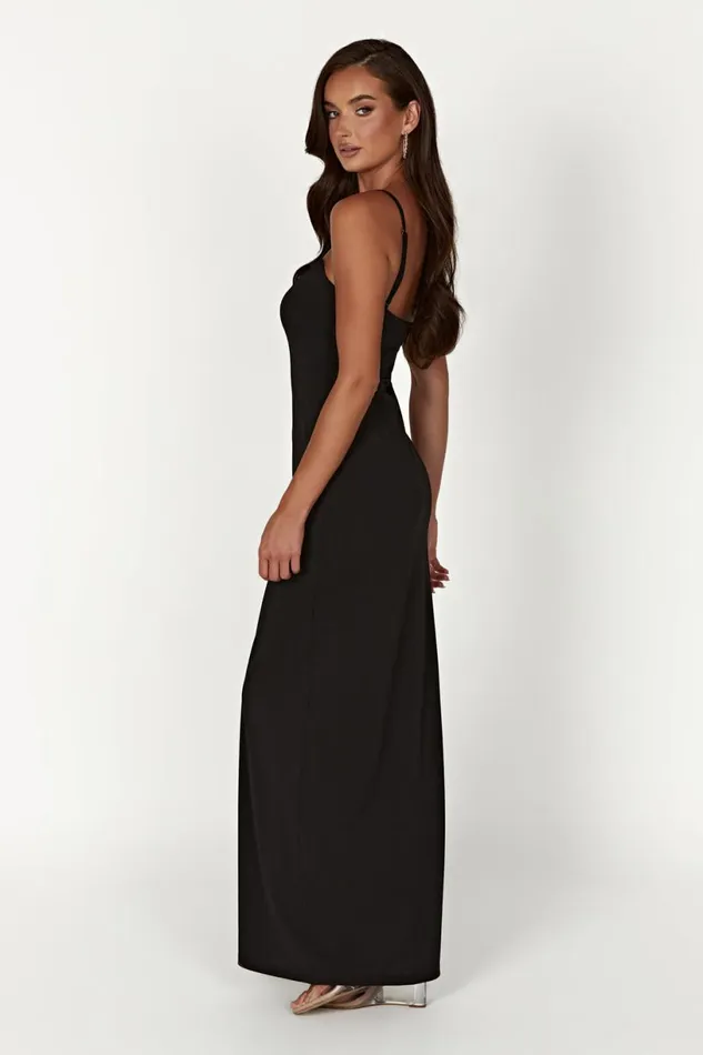 Meshki Maxi Dresses Women Amorette Lace Trim Maxi Dress 8211 Black Black