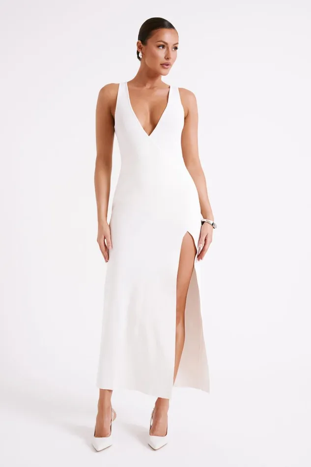 Meshki Maxi Dresses Women Araminta Knit Maxi Dress 8211 White White