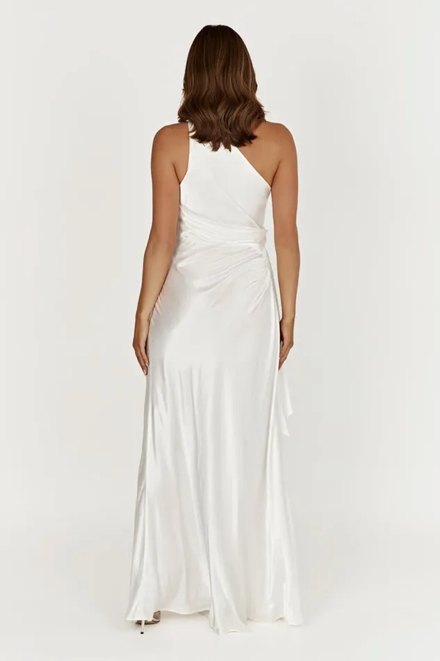 Meshki Maxi Dresses Women Calliope One Shoulder Maxi Dress 8211 White White