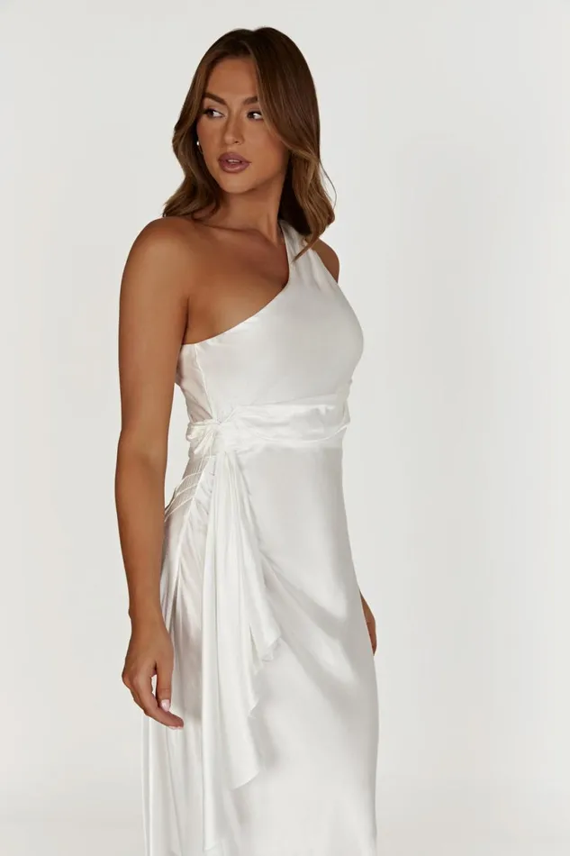 Meshki Maxi Dresses Women Calliope One Shoulder Maxi Dress 8211 White White