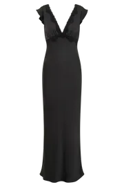 Meshki Maxi Dresses Women Chelsea Cap Sleeve Maxi Dress 8211 Black Black