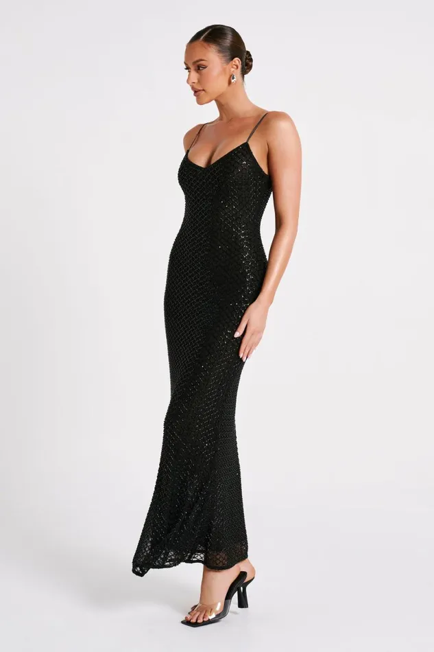 Meshki Maxi Dresses Women Chessie Sequin Maxi Dress 8211 Black Black
