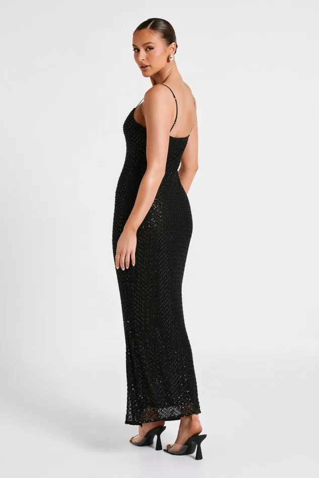 Meshki Maxi Dresses Women Chessie Sequin Maxi Dress 8211 Black Black