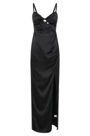 Meshki Maxi Dresses Women Cleo Satin Dress 8211 Black Black