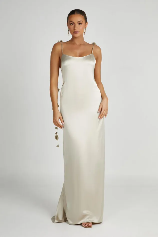 Meshki Maxi Dresses Women Elenora Rose Gown 8211 Champagne Champagne
