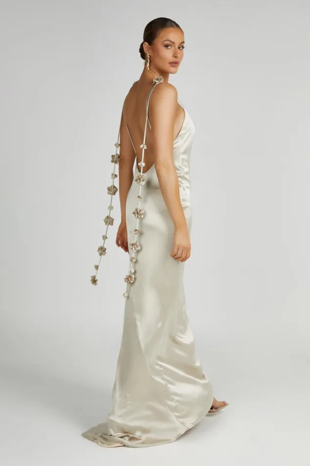 Meshki Maxi Dresses Women Elenora Rose Gown 8211 Champagne Champagne
