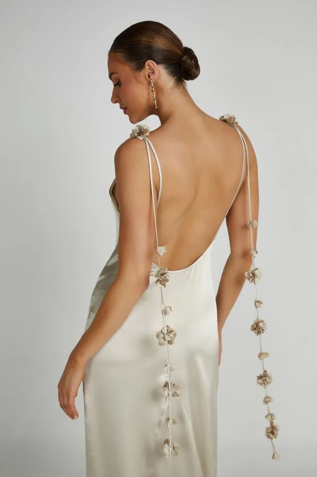 Meshki Maxi Dresses Women Elenora Rose Gown 8211 Champagne Champagne