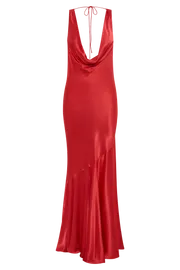 Meshki Maxi Dresses Women Ellison Satin Cowl Gown 8211 Red Red